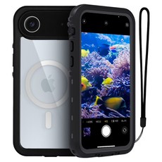 위크나인 노샘 방수케이스 아이폰 Air, 블랙, 1개