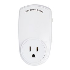 LONG PING 光控開關控制器, 11cm, 白色, 1入