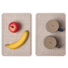 SiliconStory 白金矽膠組合式瀝水墊, 1層, 奶油白, 2個