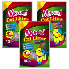 Mckelly 繽紛貓砂系列 粗球砂 10L, 蘋果香, 3袋