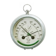 DULTON 溫溼度計 圓型, 仙人掌綠, 1個