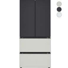 [색상선택형] LG전자 디오스 오브제컬렉션 491L 김치냉장고 Z492AAA123 메탈 방문설치, 블랙 + 그레이 + 그레이, Z492MBG123S