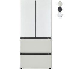 [색상선택형] LG전자 디오스 오브제컬렉션 491L 김치냉장고 Z492AAA123 메탈 방문설치, 화이트+그레이 + 그레이, Z492MWG123S