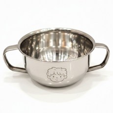 Tiririti 304不鏽鋼雙耳碗, 01 銀色 清澈少年, 1個