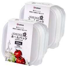 NAKAYA 保鮮盒 x 3 10.7 x 10.7 x 8.6cm 白色 300ml 2個, 1組