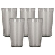 리빙메이트 국산 PC 안깨지는 물컵 340ml, 스모그, 5개