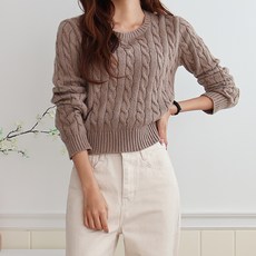 LUNA GIRL 女款Rollinco麻花針織衫 L24FKN081010