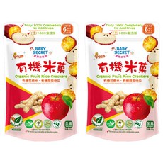 BABY SECRET 寶寶的秘密 有機米菓, 花東米 + 蘋果 + 地瓜, 25g, 2包