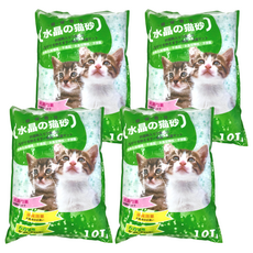 元氣王 香氛水晶貓砂 10L 尿液吸收 清潔環境較輕鬆, 檸檬, 4包