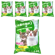 元氣王 水晶貓砂 10L 尿液吸收 清潔環境較輕鬆, 檸檬, 5包