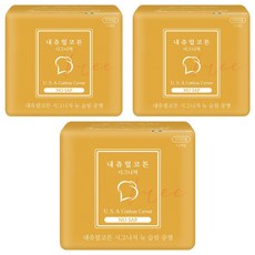 Natural Cotton 經典蝶翼衛生棉, 12片, 中型, 3包