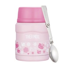 THERMOS 膳魔師 不銹鋼真空食物燜燒罐, HELLO KITTY 甜心粉, 470ml, 1組