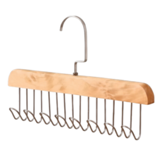 Funtaitai 北歐風實木 荷木材質 八勾衣架, 原木色, 1個