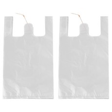 무상표 손잡이 비닐봉투 백색 왕대 100입, 15L, 2개