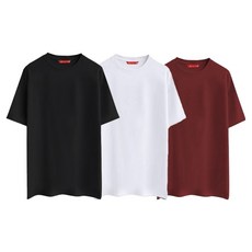 알베테 남녀공용 20수 면 100 기본 무지 라운드넥 반팔 티셔츠 ABHR 3p