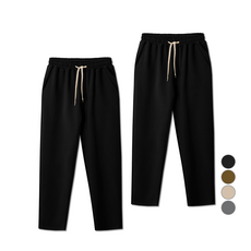 M.N.C 男女通用 Poten Ultra Span J10 鬆緊帶長褲 MDIP049LJ 2件組