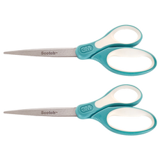 3M Scotch超銳利不鏽鋼事務剪刀 雙層異材質握把設計, SS-P8, 2支