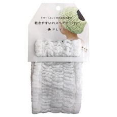 oka PLYS 洗臉髮帶 70%尼龍 30%棉, 白色, 1件