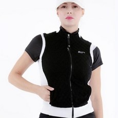 BouncingBack 提花高爾夫拉鍊背心-黑色