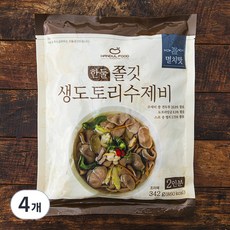 한둘푸드 쫄깃 생도토리 수제비 멸치맛 2인분, 342g, 4개