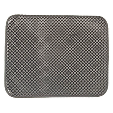 萌貝貝 網格防滑雙層貓砂墊 黑色 EVA材質, 50 x 40cm, 1個