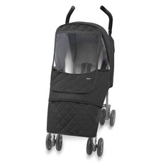 Manito Alpha混色菱格紋加厚禦寒推車罩 S號+收納袋, 鑽石紋黑色, 1組