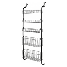 nOVA LIVING 多功能門後置物架, 啞光黑, 5層