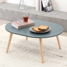 아이캔컴퍼니 국내생산 올리브 800 LPM 원목다리 리빙테이블, 스모키올리브