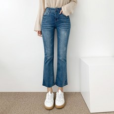 잘빠진 여성용 워싱세미 데님부츠 1878