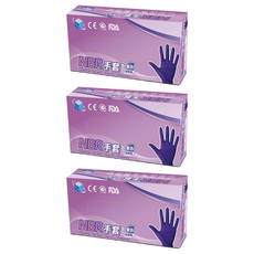 HC 宏崟 拋棄式丁腈耐油手套, 食安級, 加厚防滑, 紫色, XL, 3盒