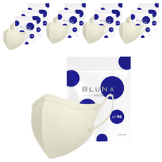 블루나 숨편한 새부리형 황사방역 마스크 대형 KF94, 5매입, 10개, 아이보리