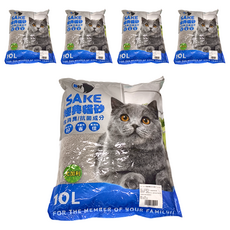 SAKE 經典貓砂 粗球礦砂 10L, 尤加利, 6kg, 5包