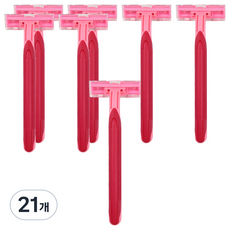 마켓링 여성용 가성비 면도기 레드 4.2 x 11.5 cm, 21개, 1개입