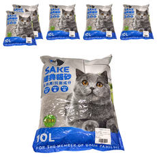 SAKE 經典貓砂 粗球礦砂 10L, 尤加利, 6kg, 6包