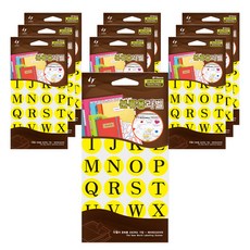 LATECH 分類用標籤貼紙 20-C401 Y 字母黃色, 10個