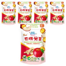 BABY SECRET 寶寶的秘密 有機米菓, 花東米 + 蘋果 + 地瓜, 25g, 5包
