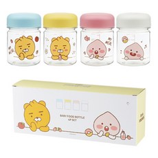KAKAO FRIENDS 印花副食品分裝罐 4入組, B款, 160ml, 1組