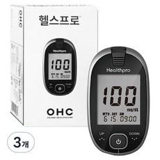 오상헬스케어 헬스프로 혈당 측정기, hp_001, 3개