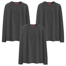 알베테 20수 기본 무지 긴팔 통기성 라운드넥 티셔츠 BE-LR 3종 세트