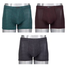 藍色男士Inting四角平口內褲3件組 070