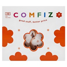 COMFIZ 康菲 兒童3D醫療口罩 3~7歲, 1盒, 水豚一家, 30片