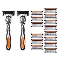 Rage Society 剃須刀套組, 剃須刀柄 + 5 刀片墨盒 8p, 2組