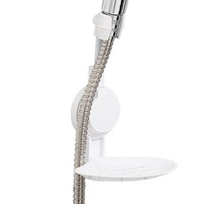 Saenghwalgongsik 吸盤式可調角度蛇管蓮蓬頭支架, 白色