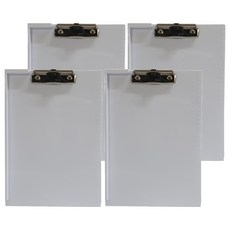 펜홀더 클립보드 A4, 화이트, 4개