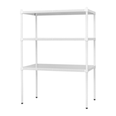 dayneeds 日需百備 極致美學 烤漆架 沖孔鐵架 收納層架 展示架 層架 鐵架 1個, 3層, 白色