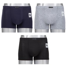 藍色男性用棉質彈性四角內褲 3件組 074