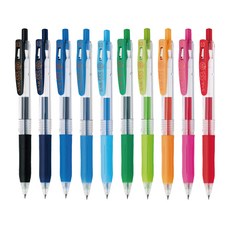 ZEBRA 斑馬牌 SARASA Clip 原子筆 10 色 0.3毫米, 多色, 1組