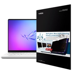 YADI 亞第 插卡隱貼 16:10 水之鏡防窺片 ASUS ROG Zephyrus G14 2025 GA403WR 專用 PF4PPB-W140, 透明, 1片