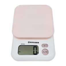 dretec 甘納許 大秤盤電子料理秤 196 x 130 x 27mm 247g, 2kg, 粉色, KS-705GN