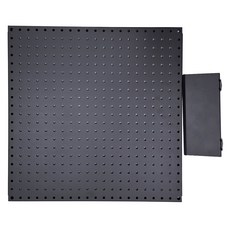 撥撥的架子 洞洞板 53X53cm 黑砂 含桌邊夾X2+小鐵層板X1, 1組